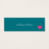 Tropisch strand met handpalmen mini visitekaartjes (Achterkant)