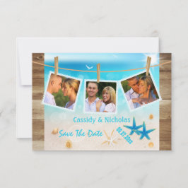 Tropisch strand met meerdere foto's, behalve de Ka Save The Date