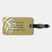 Tropisch strand met palmen bagagelabel (Achterkant horizontaal)