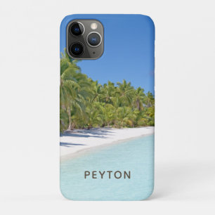 Tropisch strand met palmen Case-Mate iPhone hoesje