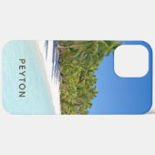 Tropisch strand met palmen gemonogrammeerde hoes C (Achterkant / Rechts)
