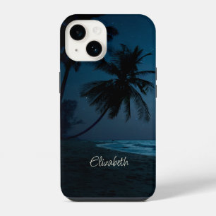 Tropisch strand met palmen iPhone 14 hoesje