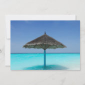 Tropisch strand met troebel huwelijk kaart (Achterkant)