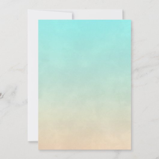 Tropisch strand met troebel huwelijk kaart (Achterkant)