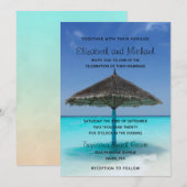 Tropisch strand met troebel huwelijk kaart (Voorkant / Achterkant)