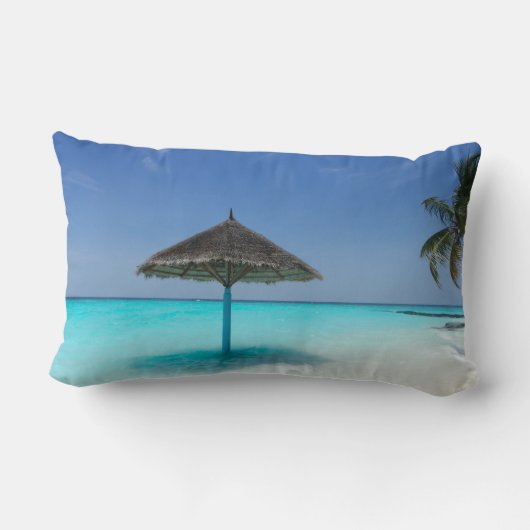 Tropisch strand met troebel huwelijk kussen (Achterkant)