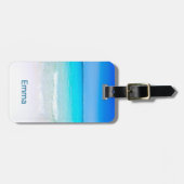 Tropisch strand met Turquoise-Zee Bagagelabel (Voorkant horizontaal)