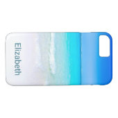 Tropisch strand met Turquoise-Zee Case-Mate iPhone Case (Achterkant (Horizontaal))