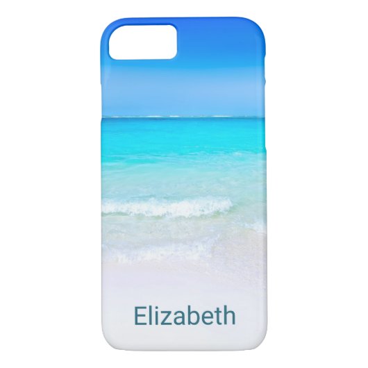 Tropisch strand met Turquoise-Zee Case-Mate iPhone Case (Achterkant)