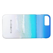 Tropisch strand met Turquoise Zee Custom Case-Mate iPhone Case (Achterkant (Horizontaal))