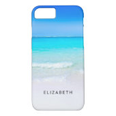 Tropisch strand met Turquoise Zee Custom Case-Mate iPhone Case (Achterkant)