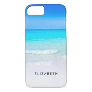 Tropisch strand met Turquoise Zee Custom Case-Mate iPhone Case