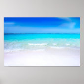 Tropisch strand met Turquoise-Zee Poster (Voorkant)