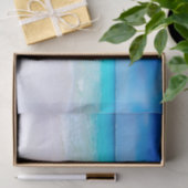 Tropisch strand met Turquoise-Zee Tissuepapier (Geschenk)