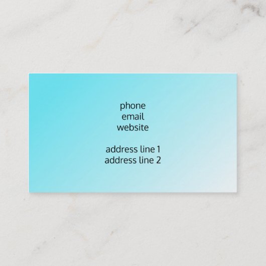 Tropisch strand met Turquoise-Zee Visitekaartje (Achterkant)