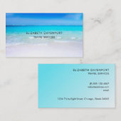 Tropisch strand met Turquoise-Zee Visitekaartje (Voorkant / Achterkant)