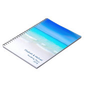 Tropisch strand met Turquoise Zee Wedding Plans Notitieboek (Linkerzijde)