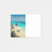 Tropisch strand met wind geveegd palmbomen post-it® notes (Voorkant)