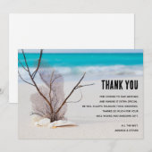 Tropisch strand met witte zeeschelpen Bedankt (Voorkant / Achterkant)