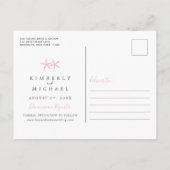 Tropisch strand met zandhart Save the Date Annou Aankondigingskaart (Achterkant)