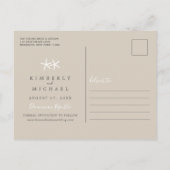 Tropisch strand met zandhart Save the Date Annou Aankondigingskaart (Achterkant)