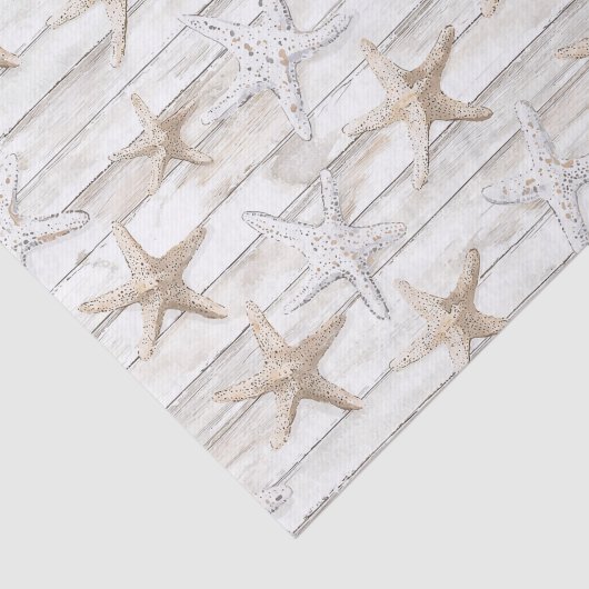 Tropisch strand met zeester bruiloft tissuepapier (Detail)