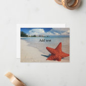 Tropisch strand met zeester sjabloon (Voorkant / Achterkant in situ)