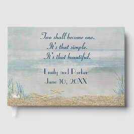 Tropisch strand met zeesterren gastenboek