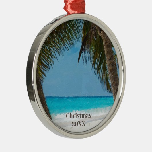 Tropisch strand metalen ornament (Rechts)