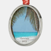 Tropisch strand metalen ornament (Links)