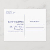 Tropisch strand Mexico Weddenschap Bewaar datum Aankondigingskaart (Achterkant)