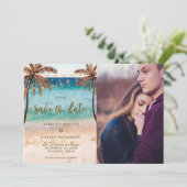 tropisch strand modern behalve de datafootkaart kaart (Staand voorkant)