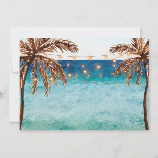 tropisch strand modern behalve de datafootkaart kaart (Achterkant)