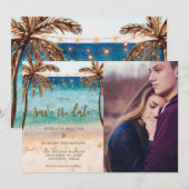 tropisch strand modern behalve de datafootkaart kaart (Voorkant / Achterkant)