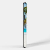 Tropisch strand Monogram Palmboom Turquoise Cool Case-Mate iPhone Case (Achterkant / Rechts)