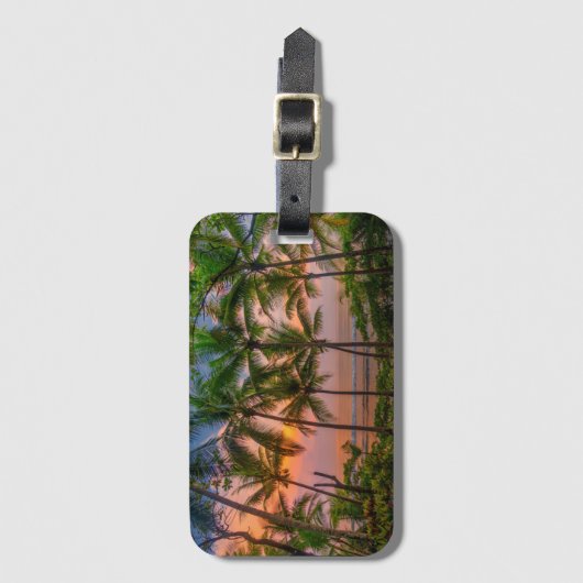 Tropisch strand | Nationaal park Corcovado Bagagelabel (Voorkant (verticaal))