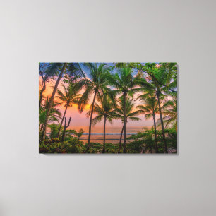 Tropisch strand   Nationaal park Corcovado Canvas Afdruk