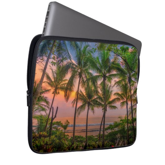 Tropisch strand | Nationaal park Corcovado Laptop Sleeve (Voorkant Rechts)