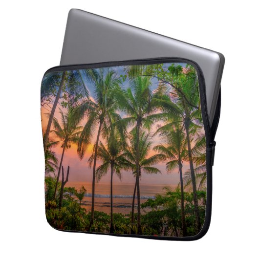 Tropisch strand | Nationaal park Corcovado Laptop Sleeve (Voorkant Links)
