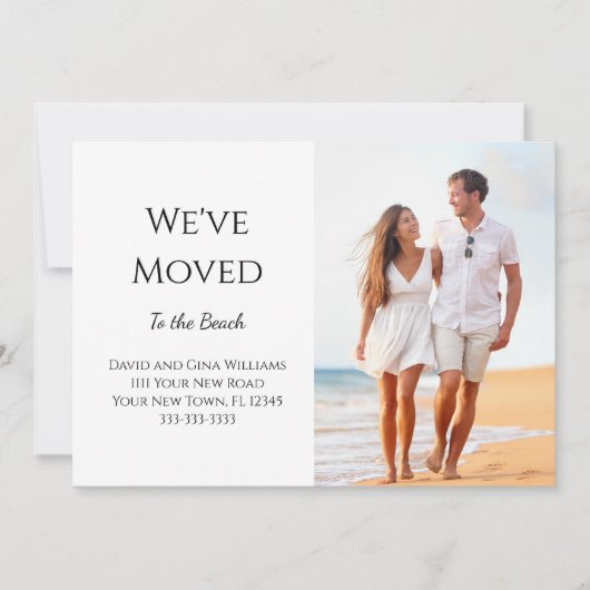 Tropisch strand nieuwe thuisbeweging aankondiging (Voorkant)