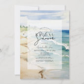 Tropisch strand oceaan bruidsdouche kaart (Voorkant)