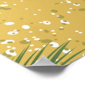 Tropisch strand, oceaan met surfer poster print (Hoek)