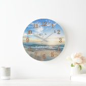 Tropisch strand oceaan zeeleven citaat gepersonali grote klok (Huis)