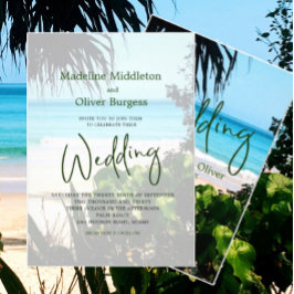 Tropisch strand Ocean Blue Destination Wedding Kaart