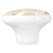 Tropisch strand Ocean Cream Peach Sea Shells Keramische Knop (Zijkant)