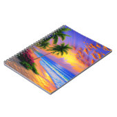 Tropisch strand, Ocean Sunset Notitieboek (Linkerzijde)