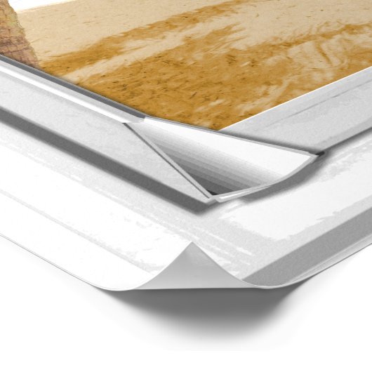 Tropisch strand Ocean Uitzicht Fake Window met Bli Poster (Hoek)