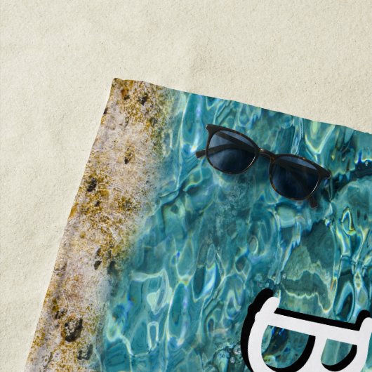 Tropisch strand Ocean Water Uitzicht Strandlaken (In situ)