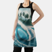 Tropisch strand Ocean Wave Crescendo Palmbomen Schort (Insitu)
