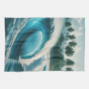 Tropisch strand Ocean Wave Crescendo Theedoek